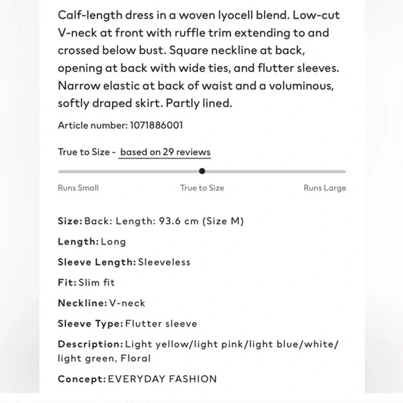 H&M floral ruffle maxi dress - size XL NWT - Picture 3 of 4